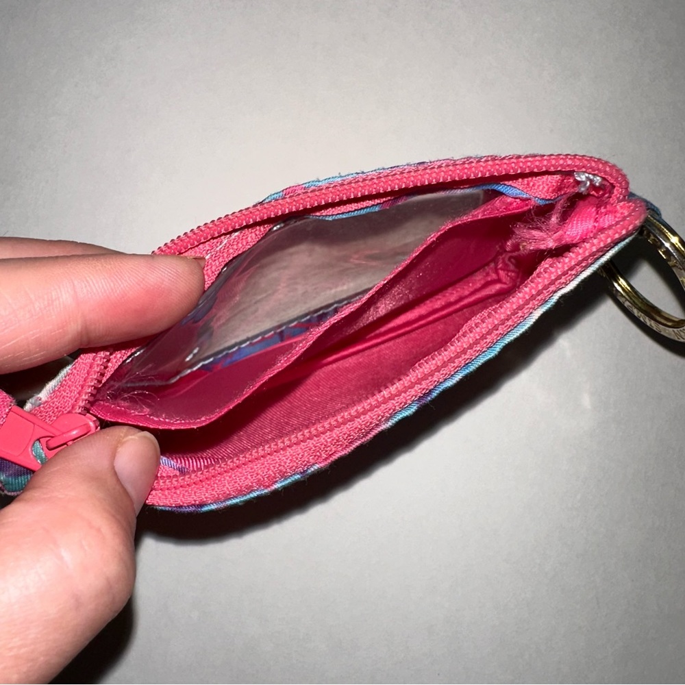 Simply Southern pink tie dye ID wallet zip case coin purse keychain double slot - Picture 6 of 9